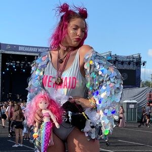 Mermaid Cosplay Bodysuit Ravewear Bodysuit One Piece Bathing Suit